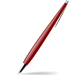 Red Glossy Pen Clip Art At Clker Com   Vector Clip Art Online Royalty