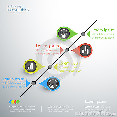 Stock Vector  Business Linear Graph Idea Infographics Modern Design