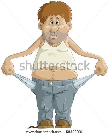 The Man With Empty Pockets Stock Vector Illustration 58503031