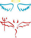 And Devil Attributes Angel And Devil Wings Angel And Devil Devil Horns    