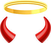Angel S Halo And Devil S Horns   Clipart Graphic
