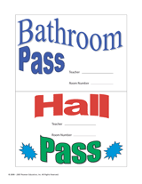 Bathroom Pass And Hall Pass  Printable Tools For Teachers  Grades K 12