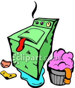 Broken Washing Machine   Royalty Free Clipart Picture