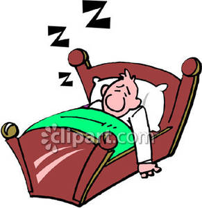 Cartoon Of A Snoring Man   Royalty Free Clipart Picture