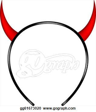 Clip Art   Devil S Horns  Headband  Isolated On White Background