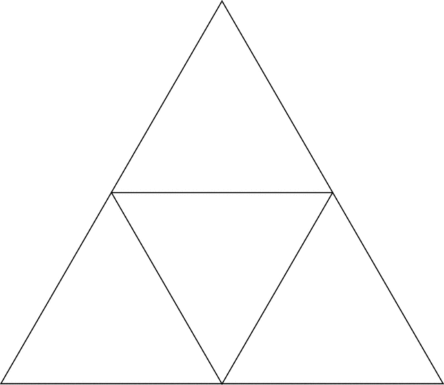 Equilateral Triangle Inscribed In An Equilateral Triangle   Clipart    
