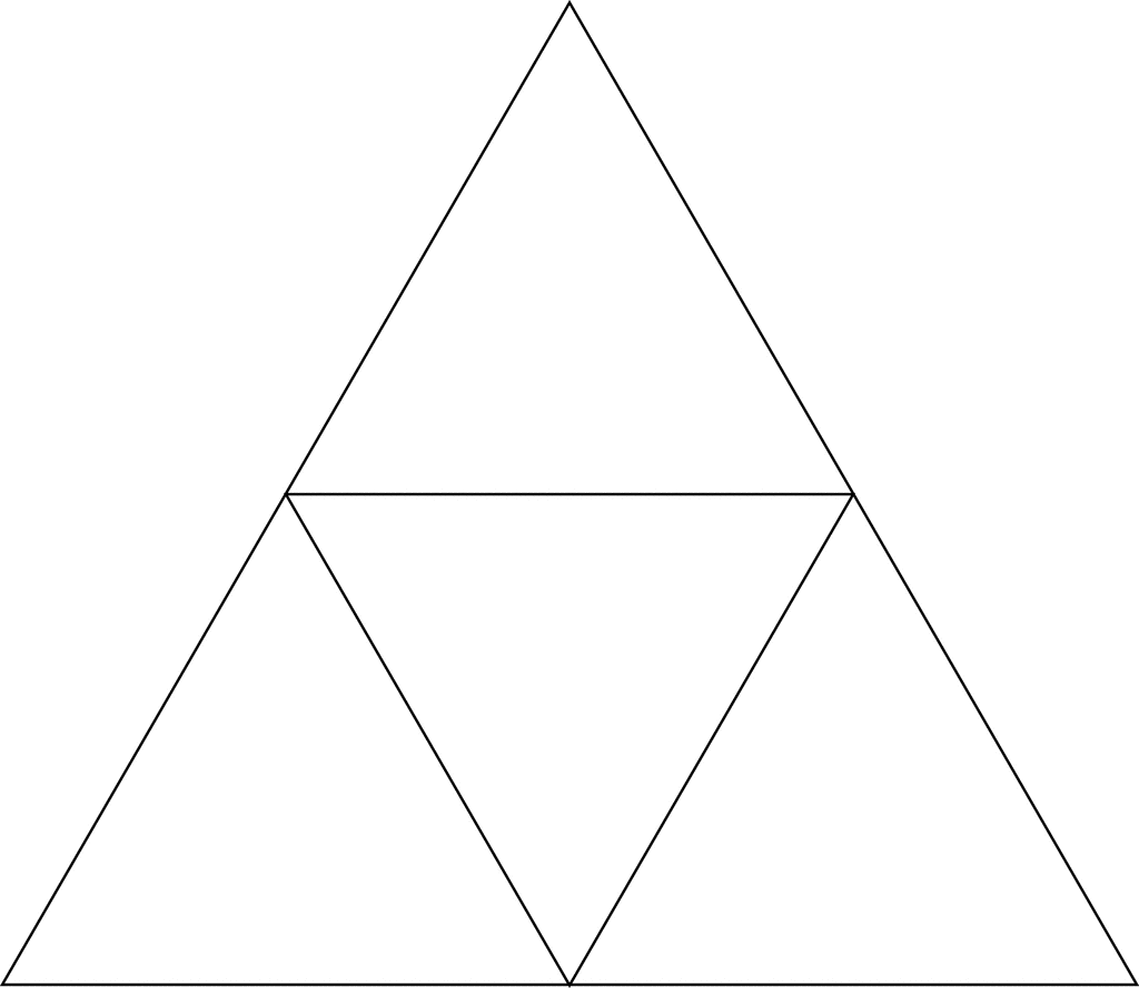 Equilateral Triangle Inscribed In An Equilateral Triangle   Clipart