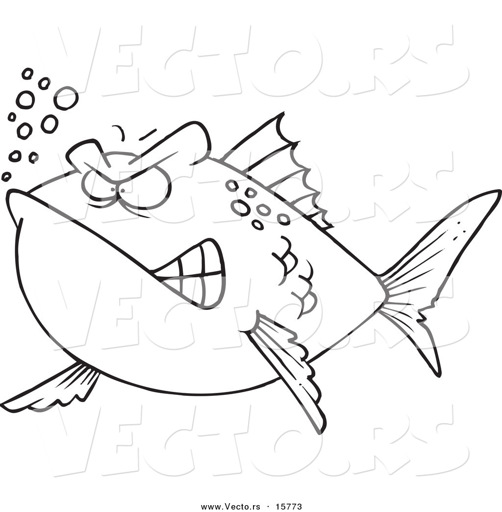 Fish Pond Drawings Colouring Pages