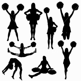 Ist2 1565287 Cheerleading Silhouette Collection Vector Jpg