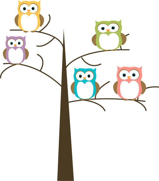 Owls In A Tree Clip Art   Owls In A Tree Image