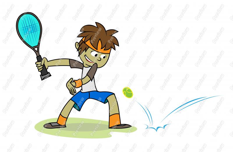 Tennis Clip Art   Royalty Free Clipart   Vector Cartoon Drawing
