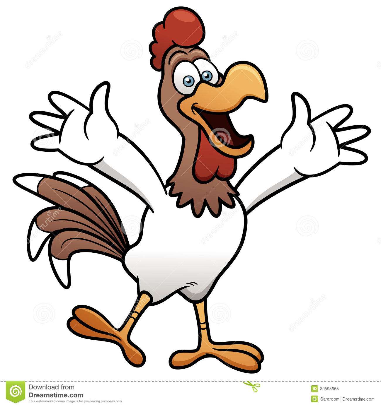 Cartoon Happy Chicken Royalty Free Stock Photo   Image  30595665