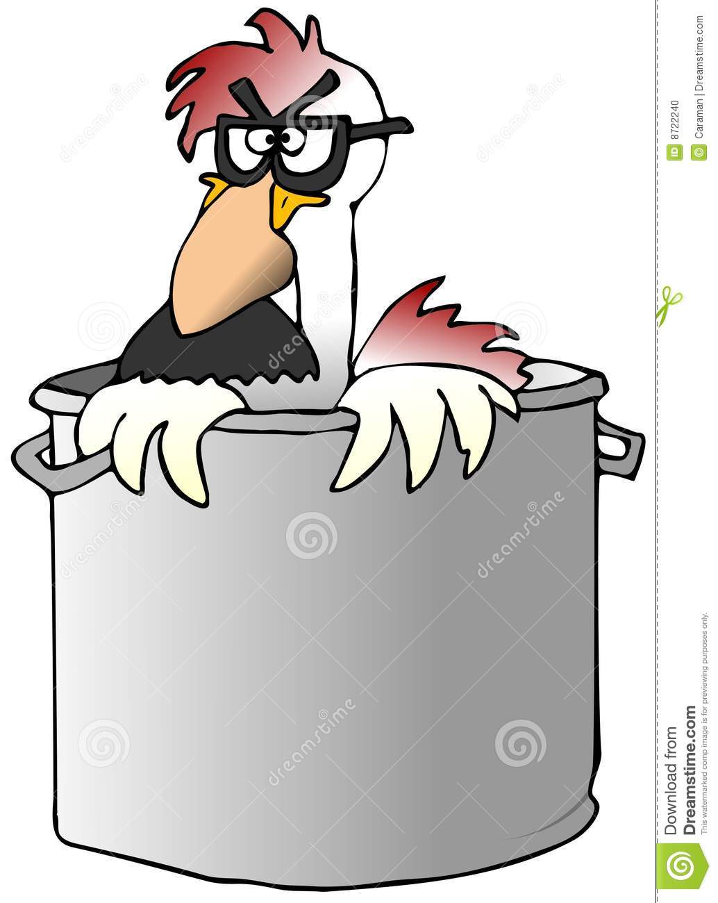 Chicken Soup Can Clipart Funny Chicken In A Soup Pot
