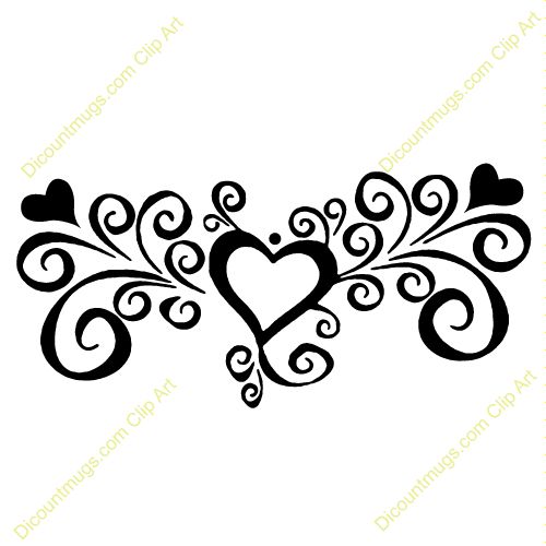 Clipart 12054 Clip Art Designs Clip 12054 Heart Elegant Swirl