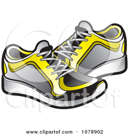 Clipart Pair Of Sneakers   Royalty Free Vector Illustration By Lal