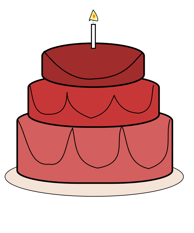 Free Birthday Cake 3 Clip Art