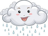 Happy Rain Cloud Clipart Happy Cloud Mascot With