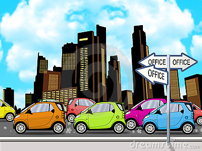 Heavy Traffic Illustration Royalty Free Stock Image   Image  15349256