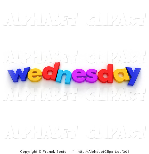 Illustration Of Colorful Magnetic Letters Spelling Out Wednesday By