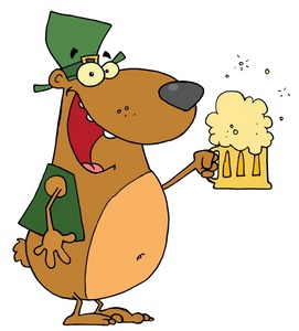 Irish Clipart Image  An Irish Dog With A Pint Of Beer 
