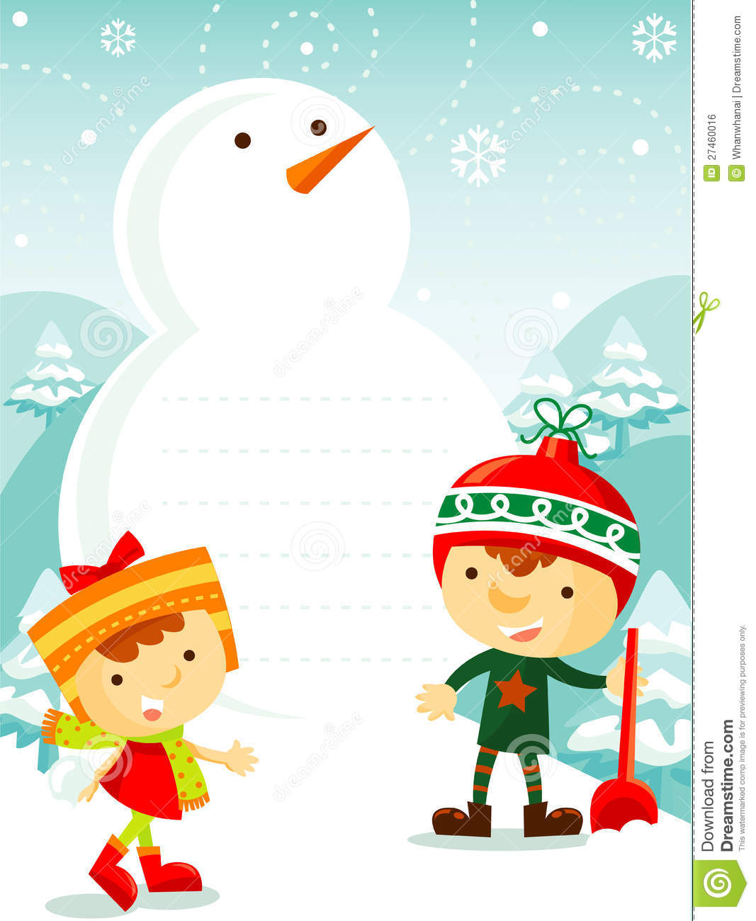 Kids Playing In Snow Clipart Kids Playing With Snow