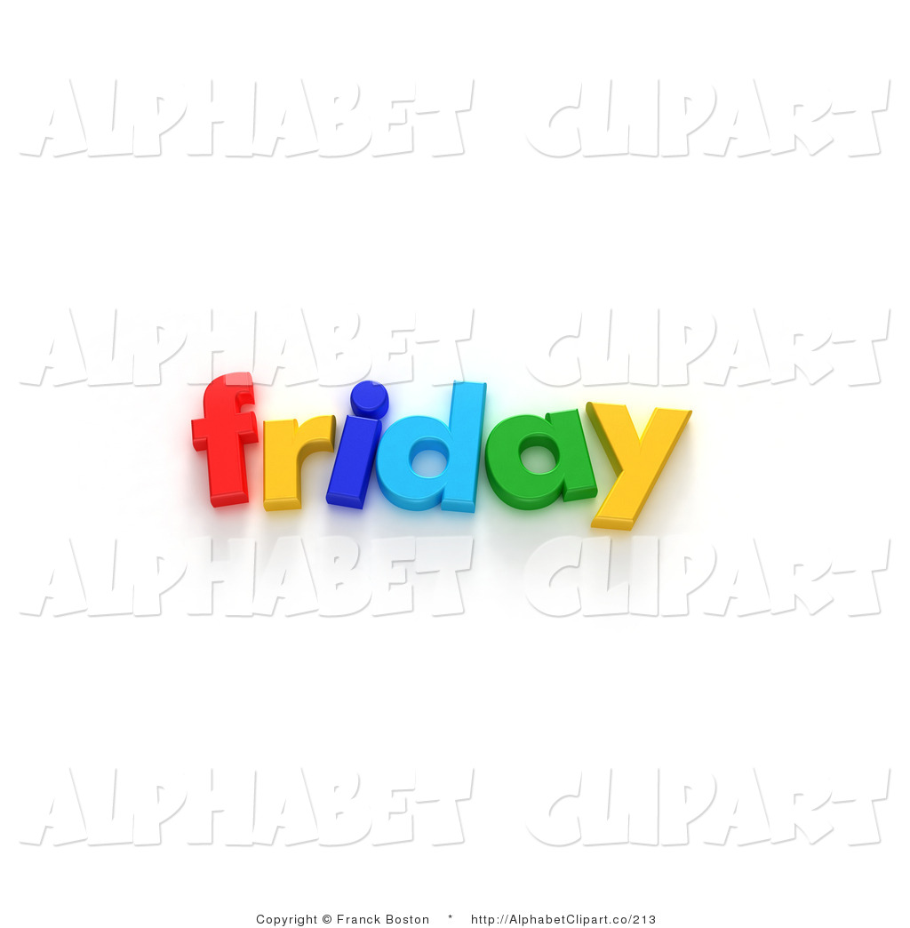 Magnetic Letters Spelling Out Friday Colorful Magnetic Letters    