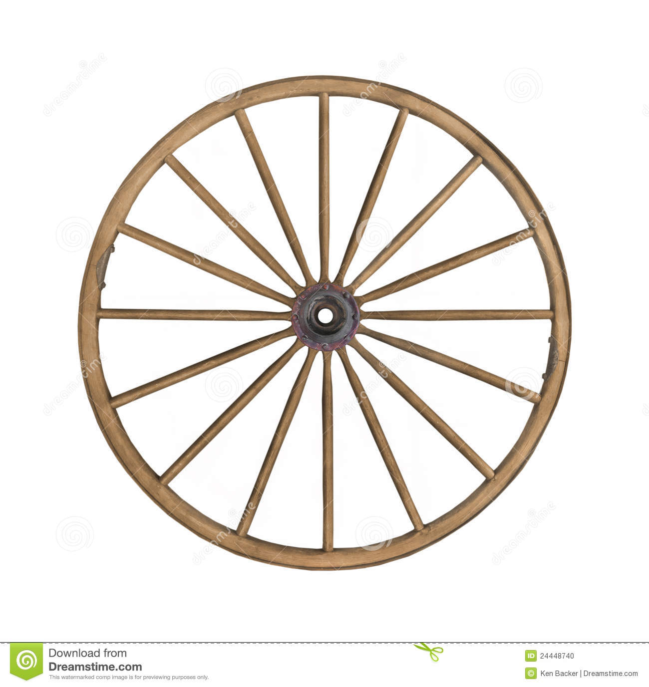 Old Wagon Wheel Clipart Vintage Wooden Wagon Wheel