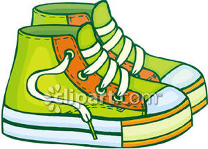 Pair Green Sneakers Clip Art Clipart   Free Clipart