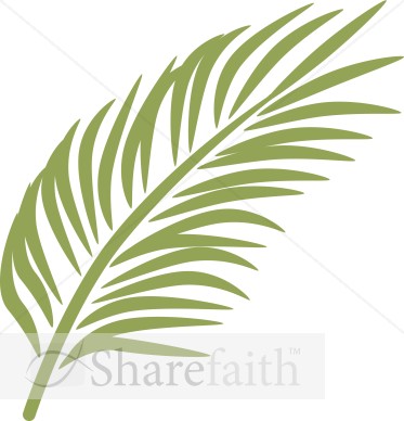 Single Palm In Calming Green   Palm Sunday Clipart