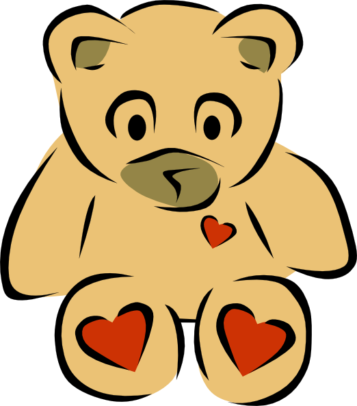 Teddy Bears With Hearts Clip Art At Clker Com   Vector Clip Art Online