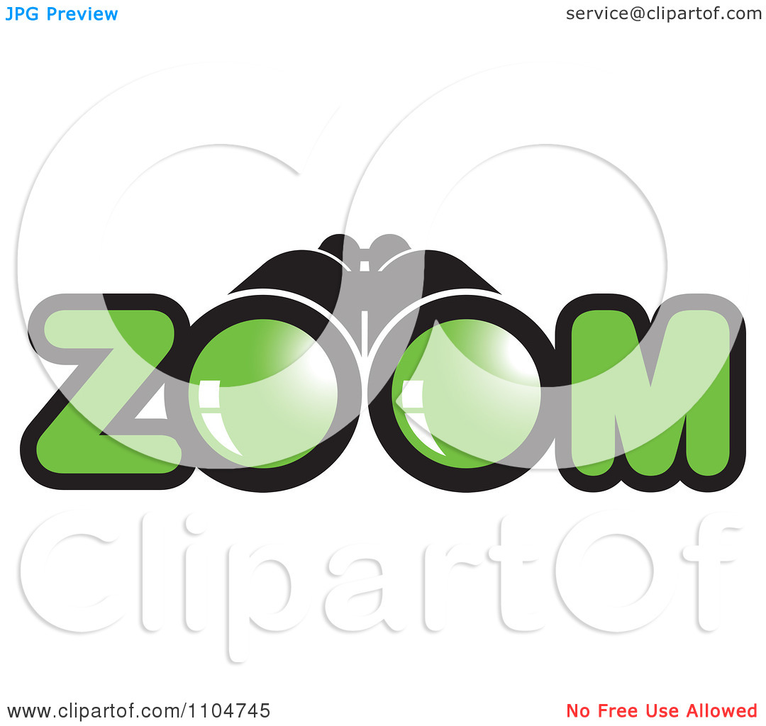 Clipart Binoculars And Zoom Text   Royalty Free Vector Illustration By