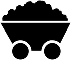 Coal Clipart Coal Cart Silhouette Png