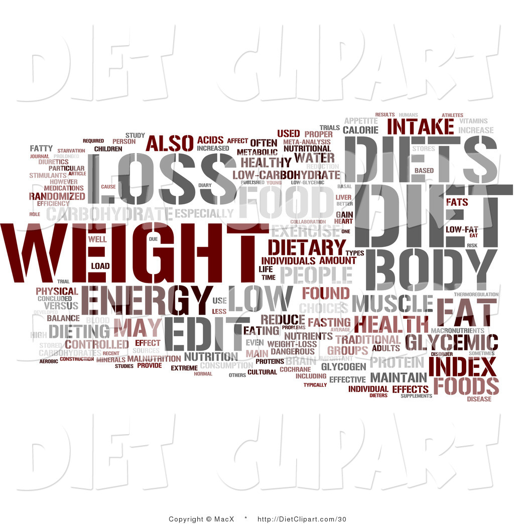 Diet Clip Art Of A Diet Word Collage On White By Macx    30