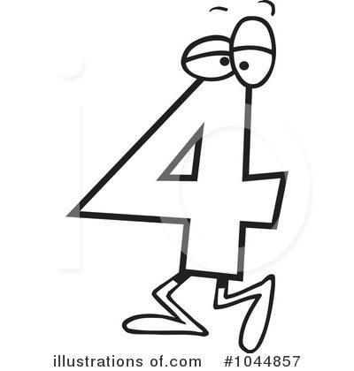 Four Clipart  1044857   Illustration By Ron Leishman