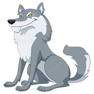 Gray Wolf Clip Art Royalty Free Cartoon Wolf Stock Image