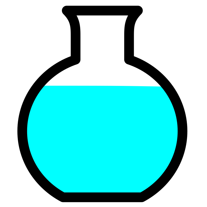 Lab Icon 1 By Pitr   A Round Flask With Cyan Liquid 