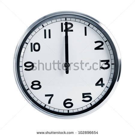 Noon Clock Clipart Wall Office Clock Showing At