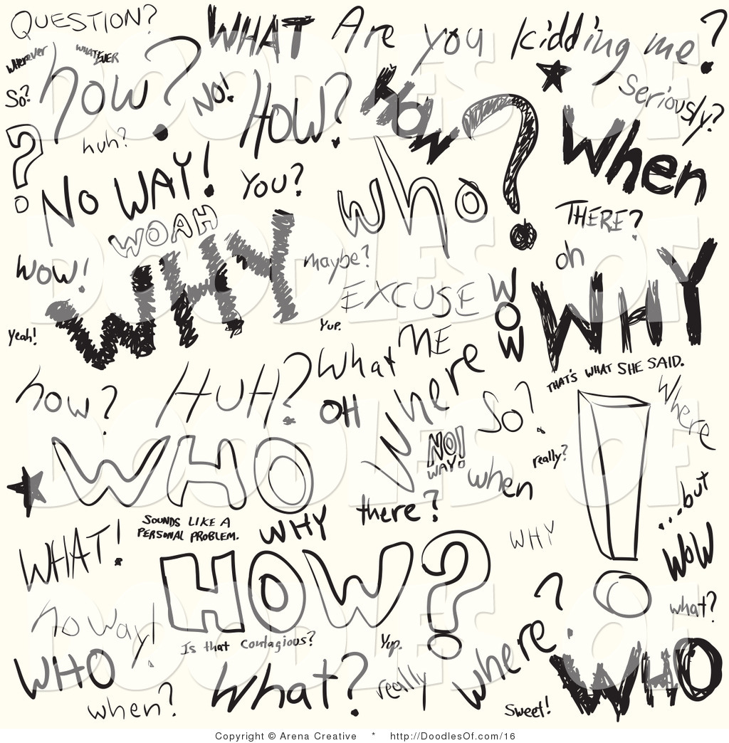 Of Word And Question Doodles Doodle Clip Art Arena Creative