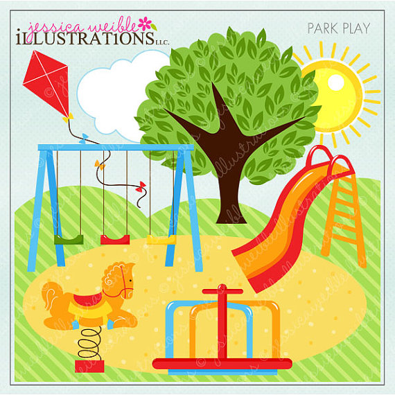 Park Play Cute Digital Clipart For Invitations Card Design