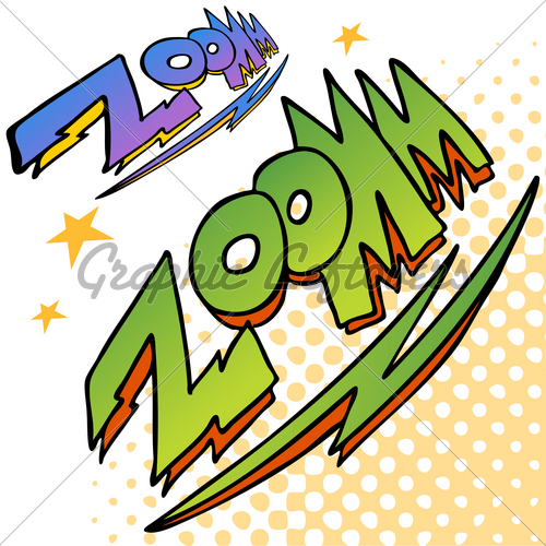 Zoom Bolt Sound Text   Gl Stock Images
