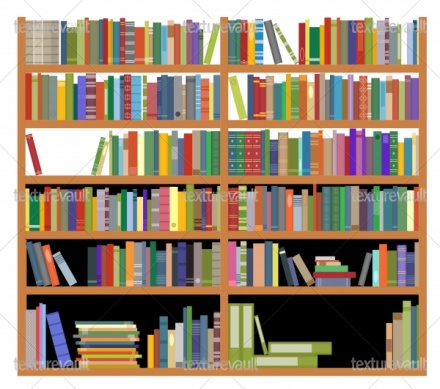 Bookshelf With Books   Royalty Free Texture   Stock Photo