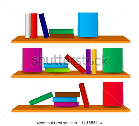 Bookshelf With Books Stock Vector Bookshelf With Books Vector