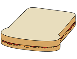 Cartoon Sandwich Step By Step Drawing Lesson