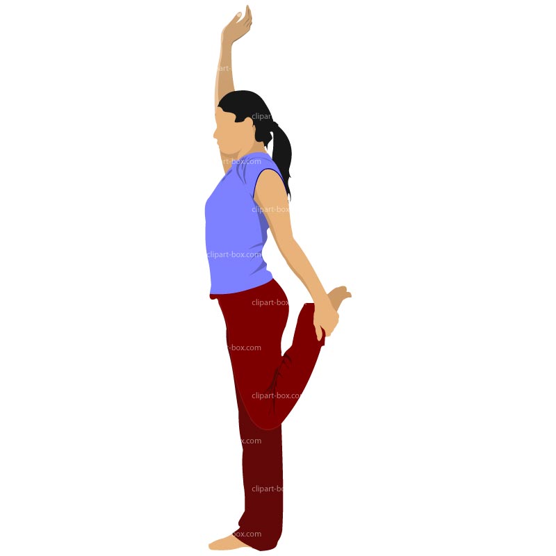 Clipart Woman Stretching   Royalty Free Vector Design