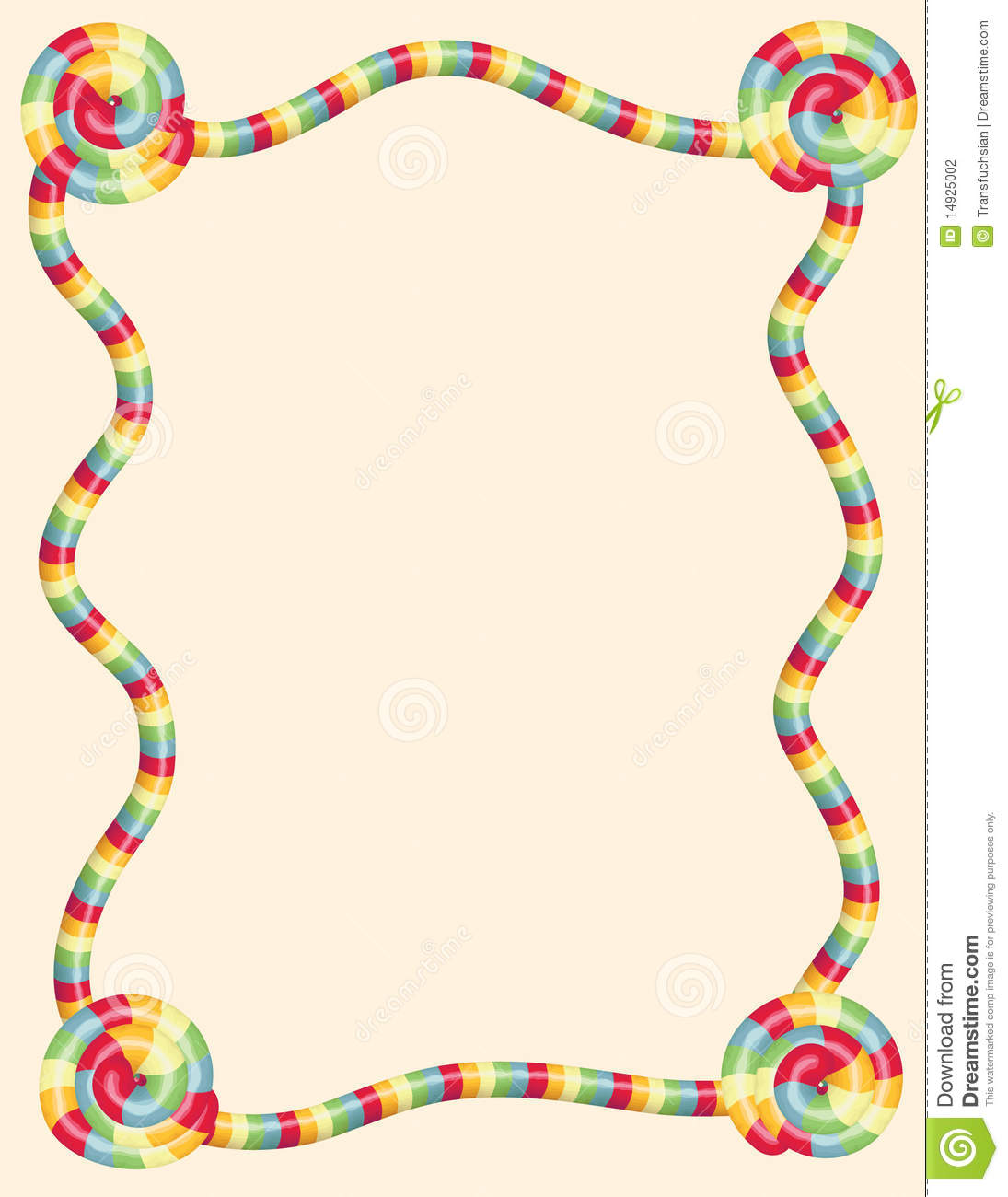 Colorful Twisted Candy Border Stock Photography   Image  14925002