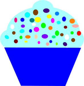 Cupcake Blue Clip Art   Foods Drinks   Download Vector Clip Art Online