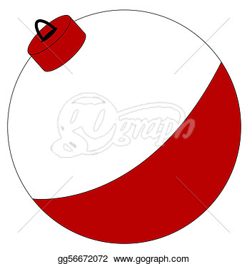 Drawing   Red And White Fishing Bobber   Clipart Drawing Gg56672072