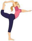 Exercising Woman Doing Stretching Illustration   Clipart Graphic
