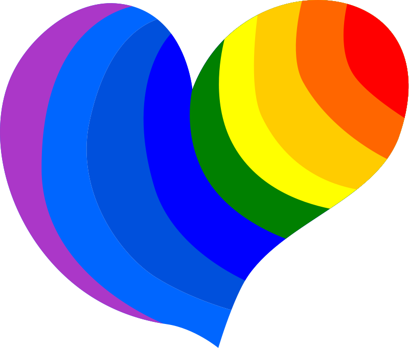 Free Stock Photo   Illustration Of A Rainbow Hippie Heart     12899