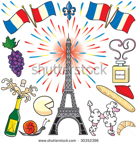 French Flags Food And Champagne  Perfect For Bastille Day    Stock
